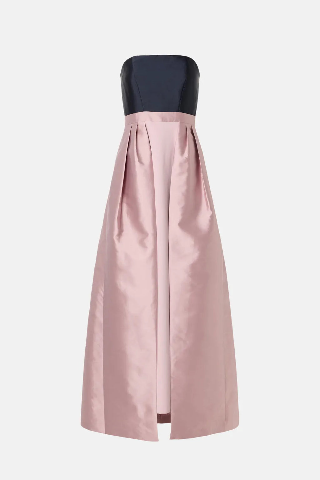 Chic A Line Strapless Sleeveless Two Tone Floor Length Plus Size Prom Dress