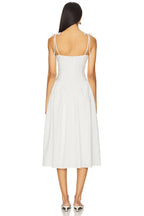 Chic A Line Sweetheart Neck Sleeveless Tie Shoulder Midi Length Evening Dress