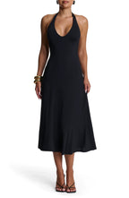 Chic Halter Neck Sleeveless Open Back Midi Evening Dress