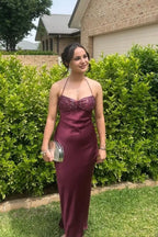 Mermaid Halter Neck Bodice Floor-Length Evening Maxi Dress