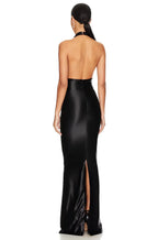 Chic Mermaid Halter Neck Sleeveless Open Back Slit Back Floor Length Evening Dress