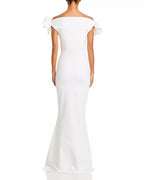 Chic Mermaid Off the Shoulder Bow Accent Cutout Bodice Floor Length For Adults Prom Dress