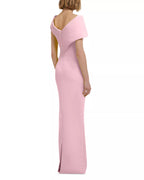 Chic Mermaid One Shoulder Cape Sleeve Open Back Floor Length For Women Prom Dress