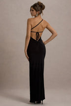 Chic Mermaid One Shoulder Sleeveless Tie Back Floor Length Evening Dress