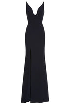 Chic Mermaid Plunge Neck Sleeveless High Slit Floor Length Plus Size Prom Dress