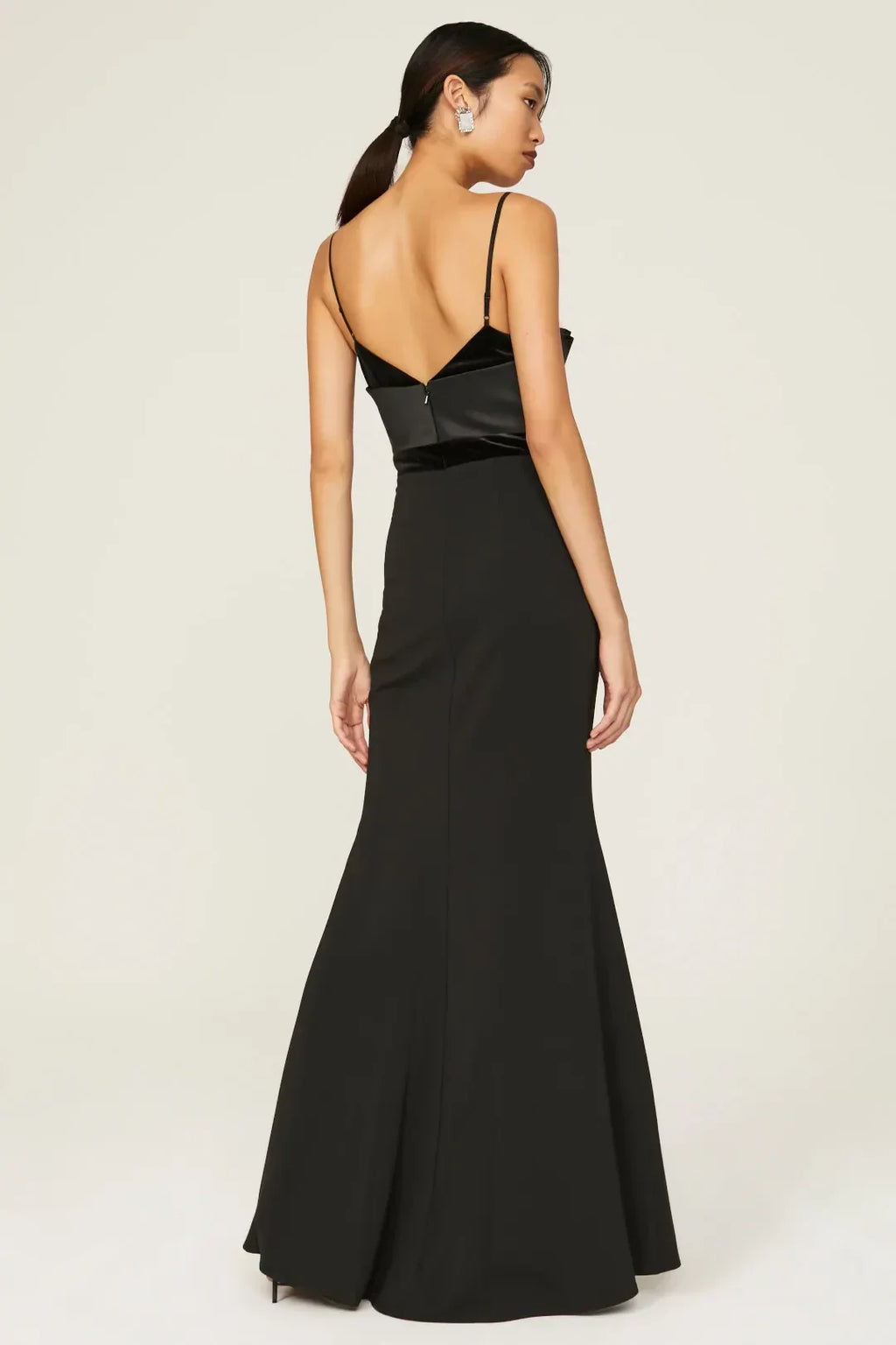 Chic Mermaid Spaghetti Strap Structured Bodice Floor Length Plus Size Prom Dress