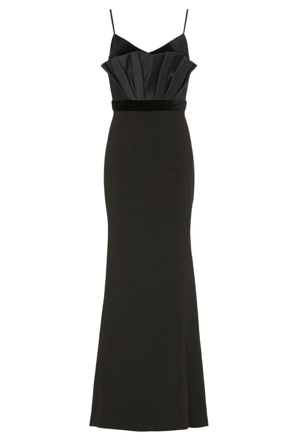Chic Mermaid Spaghetti Strap Structured Bodice Floor Length Plus Size Prom Dress