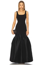 Chic Mermaid Square Neck Sleeveless Open Back Floor Length Evening Dress