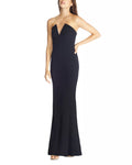 Chic Mermaid Strapless Deep V Neck Open Back Floor Length For Ladies Prom Dress