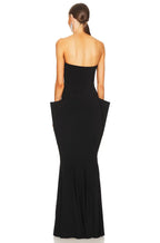 Chic Mermaid Strapless Sleeveless Statement Pocket Floor Length Evening Dress