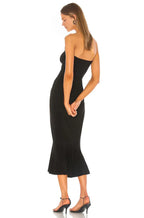 Chic Mermaid Strapless Sleeveless Zipper Back Midi Length Evening Dress