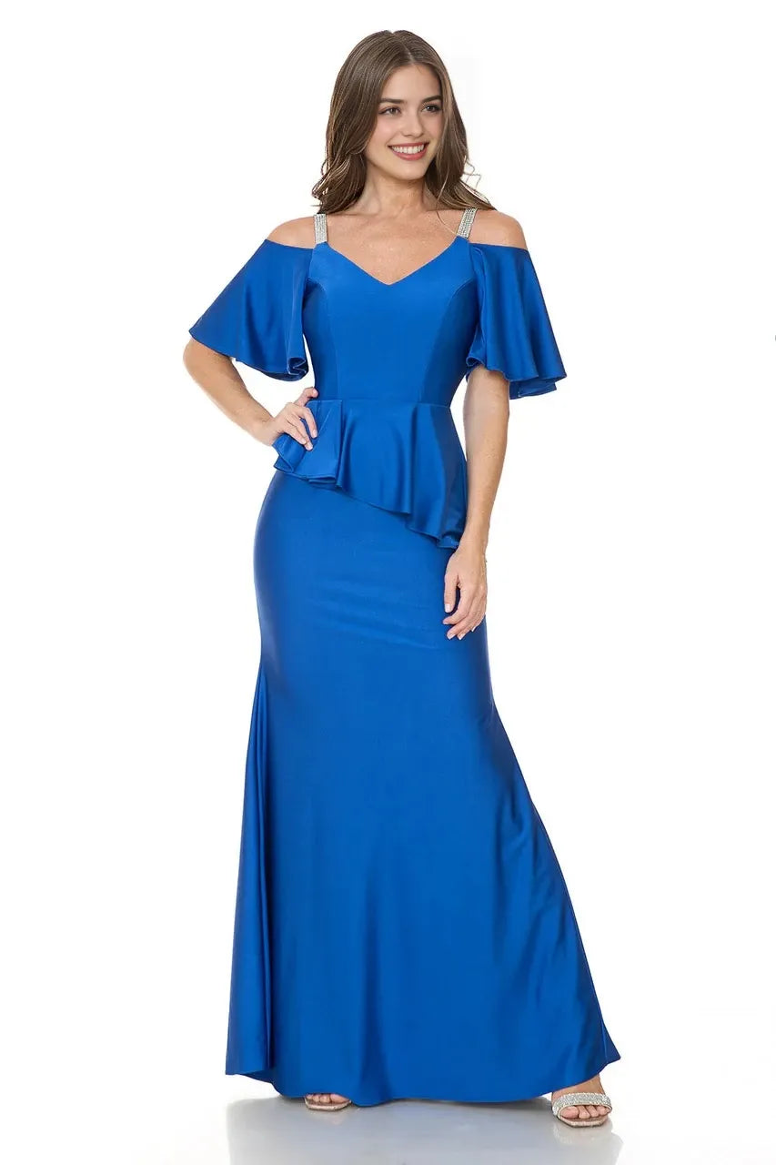 Chic Mermaid Sweetheart Cold Shoulder Open Back Floor Length Prom Dress