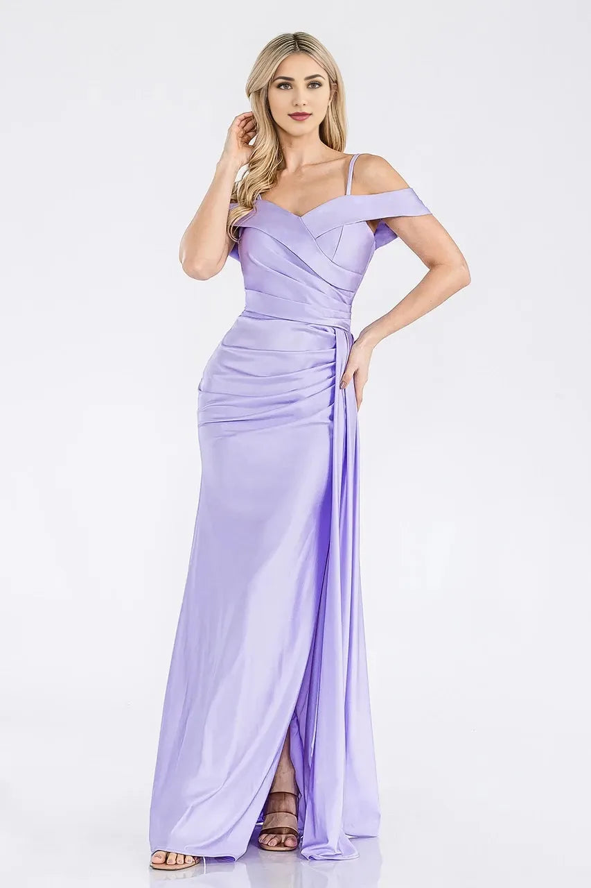 Chic Mermaid Sweetheart Off the Shoulder Open Back Floor Length Prom Dress