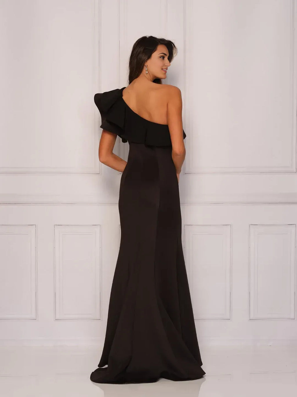 Chic Mermaid Sweetheart One Shoulder Open Back Floor Length Prom Dress