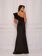 Chic Mermaid Sweetheart One Shoulder Open Back Floor Length Prom Dress