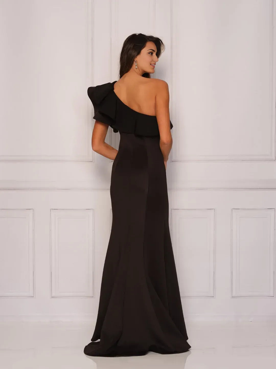 Chic Mermaid Sweetheart One Shoulder Open Back Floor Length Prom Dress