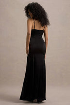 Chic Mermaid V Neck Sleeveless Zipper Back Floor Length Evening Dress