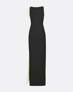 Chic Sheath Asymmetric Shoulder Bow Detail Floor Length Plus Size Evening Dress