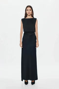 Chic Sheath Boat-Neck Sleeveless Cutout Back Floor Length For Ladies Prom Dress