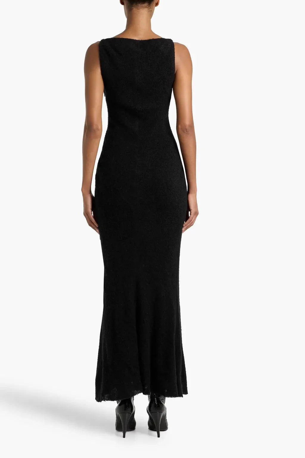 Chic Sheath Boat Neck Sleeveless Fitted Back Floor Length Plus Size Prom Dress