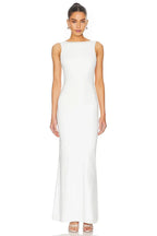 Chic Sheath Boat Neck Sleeveless Tie Back Floor Length Evening Dress