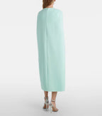Chic Sheath Cowl Neck Cape Sleeve Zipper Back Midi Floor Length For Sale Prom Dress