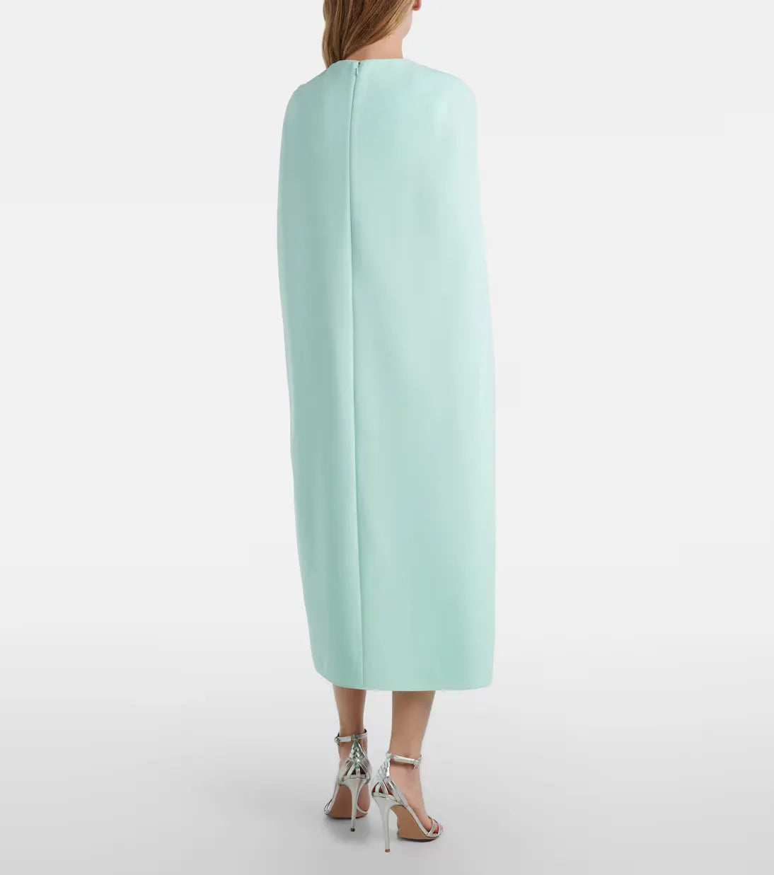 Chic Sheath Cowl Neck Cape Sleeve Zipper Back Midi Floor Length For Sale Prom Dress