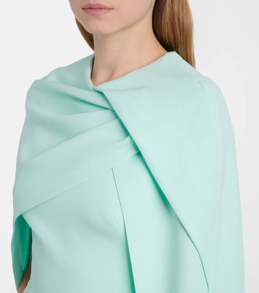 Chic Sheath Cowl Neck Cape Sleeve Zipper Back Midi Floor Length For Sale Prom Dress