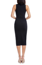 Chic Sheath Crew Neck Sleeveless Plain Back Midi Length Evening Dress