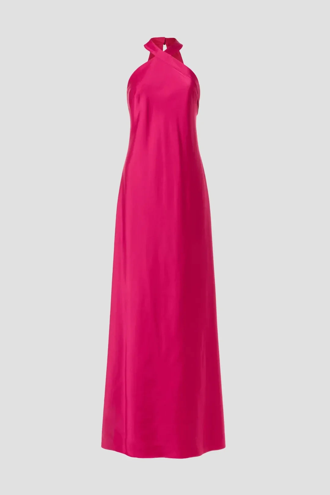 Chic Sheath Crisscross Halter Neck Sleeveless Tie Back Floor Length Plus Size Prom Dress