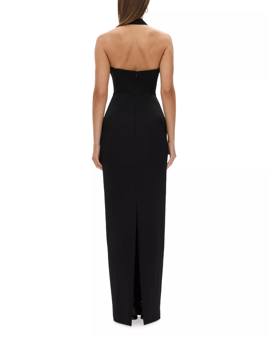 Chic Sheath Halter Neck Open Back Floor Length For Women Prom Dress