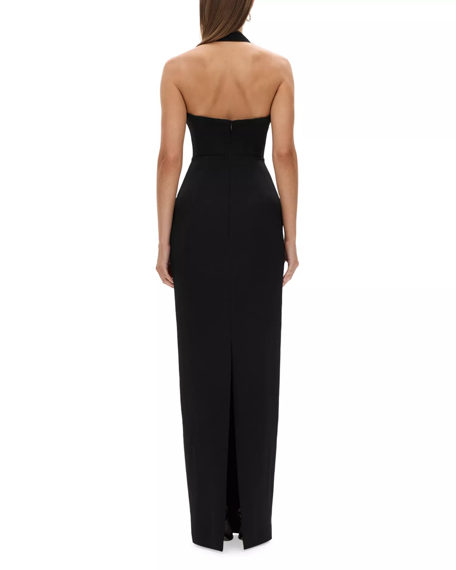 Chic Sheath Halter Neck Open Back Floor Length For Women Prom Dress