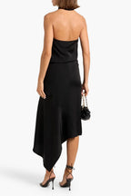 Chic Sheath Halter Neck Sleeveless Asymmetric Back Floor Length Plus Size Prom Dress