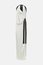 Chic Sheath Halter Neck Sleeveless Open Back Floor Length Plus Size Prom Dress
