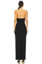 Chic Sheath Halter Neck Sleeveless Open Back Floor Length Prom Dress