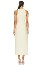 Chic Sheath High Neck Sleeveless Knot Detail Midi Length Prom Dress