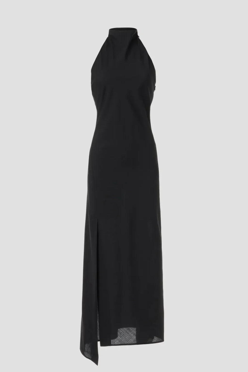 Chic Sheath High Neck Sleeveless Open Back Asymmetrical Hem Floor Length Plus Size Prom Dress