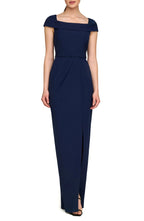 Chic Sheath Off Shoulder Cap Sleeve Zipper Back Floor Length Evening Dress