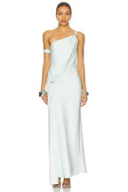 Chic Sheath One Shoulder Asymmetric Sleeve Zipper Back Floor Length Evening Dress