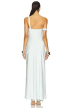 Chic Sheath One Shoulder Asymmetric Sleeve Zipper Back Floor Length Evening Dress