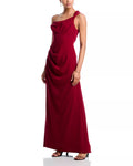 Chic Sheath One Shoulder Braided Strap Ruched Bodice Floor Length For Sale Prom Dress ﻿