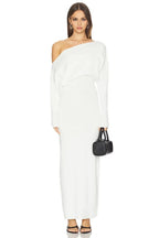Chic Sheath One Shoulder Long Sleeve Solid Back Floor Length Evening Dress