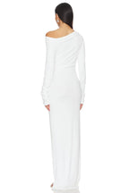 Chic Sheath One Shoulder Long Sleeve Zipper Back Floor Length Evening Dress