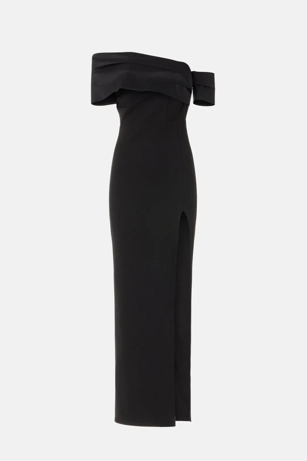 Chic Sheath One Shoulder Short Sleeve Side Slit Floor Length Plus Size Prom Dress