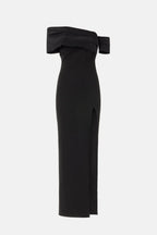 Chic Sheath One Shoulder Short Sleeve Side Slit Floor Length Plus Size Prom Dress