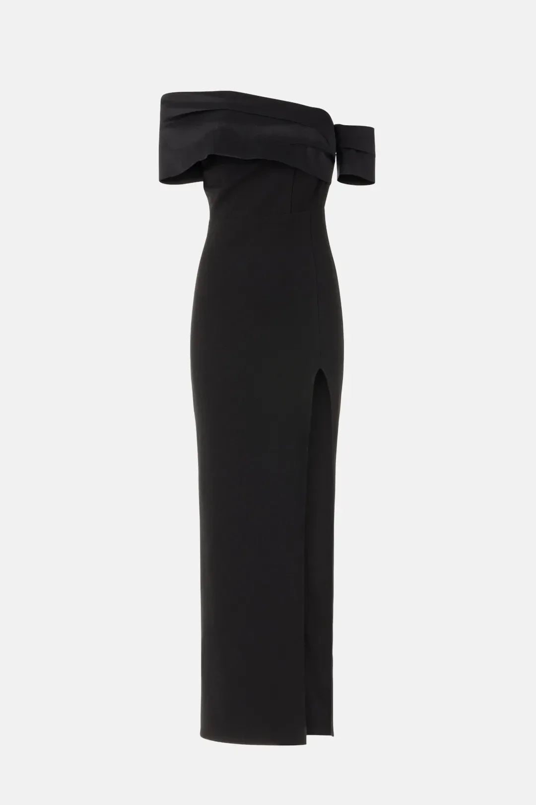 Chic Sheath One Shoulder Short Sleeve Side Slit Floor Length Plus Size Prom Dress