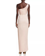 Chic Sheath One Shoulder Sleeveless High Slit Floor Length For Ladies Prom Dress