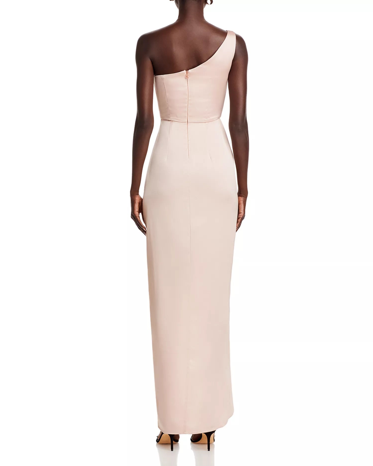 Chic Sheath One Shoulder Sleeveless High Slit Floor Length For Ladies Prom Dress
