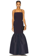 Chic Sheath Spaghetti Strap Bow Back Mermaid Length Evening Dress