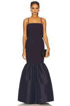 Chic Sheath Spaghetti Strap Bow Back Mermaid Length Evening Dress